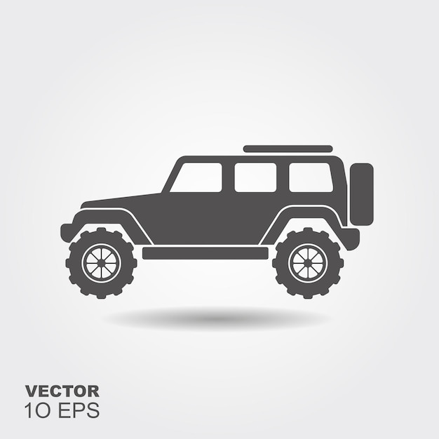 Suv icon vector jeep vector graphic illustration