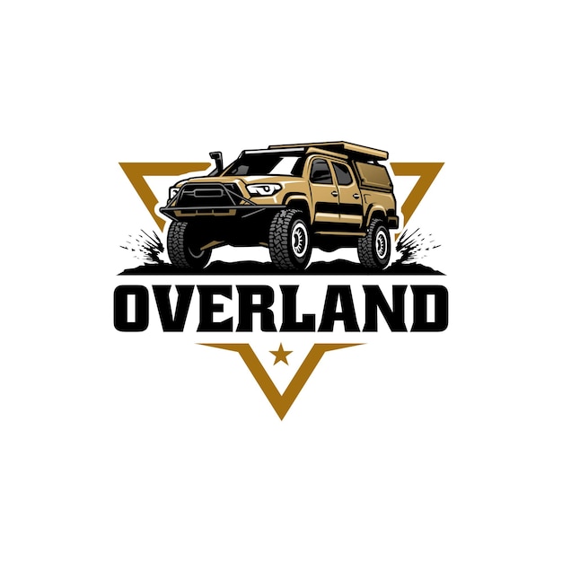 SUV  pick up truck isolated logo vector