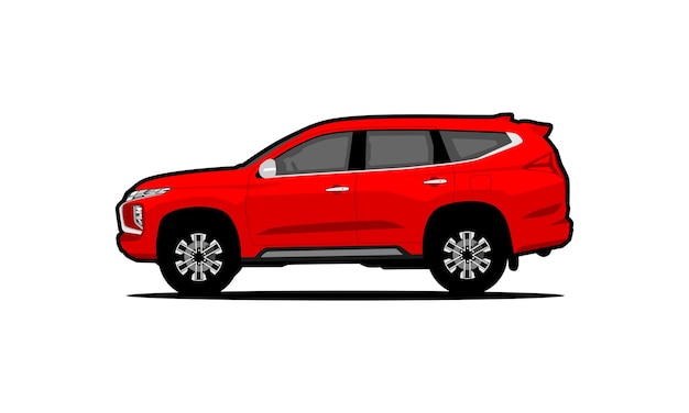 suv sport car view side vector illustration