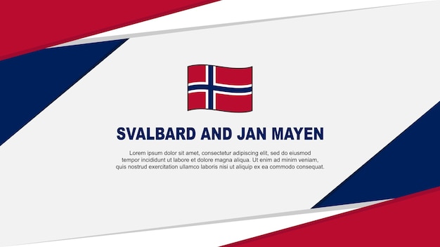 Svalbard And Jan Mayen Flag Abstract Background Design Template Svalbard And Jan Mayen Independence Day Banner Cartoon Vector Illustration Svalbard And Jan Mayen Background