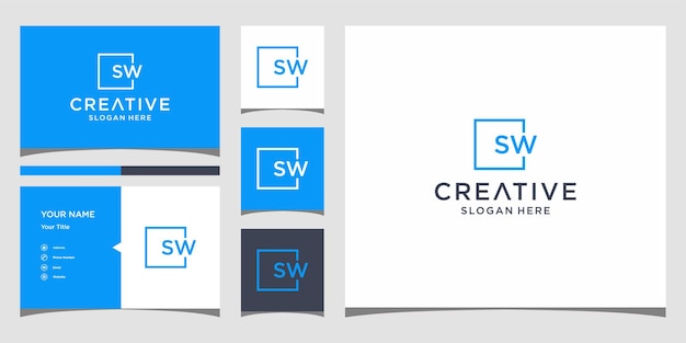 SW logo with bussines card template