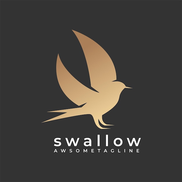 Swallow silhouette logo