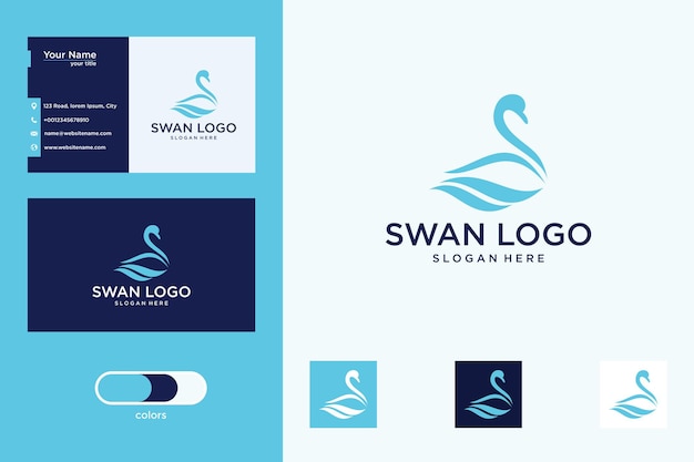 swan abstract logo design