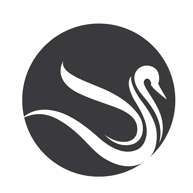 Swan Icon Template Vector Illustration