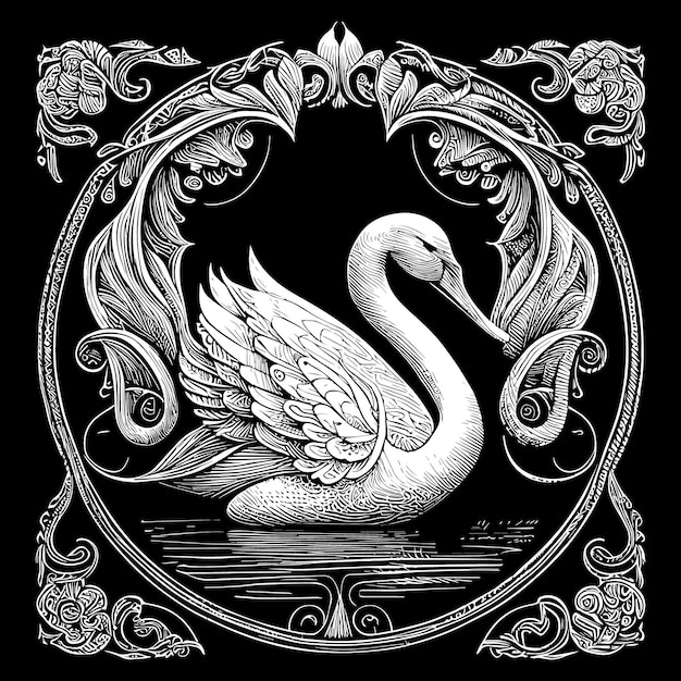 swan illustration beautiful depiction of elegance and grace