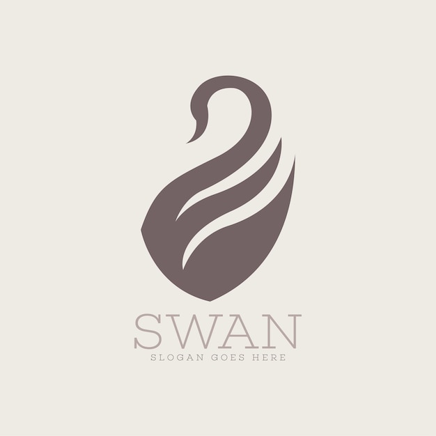 Swan Logo Design Concept Template Vector Animal Logo Template Vector