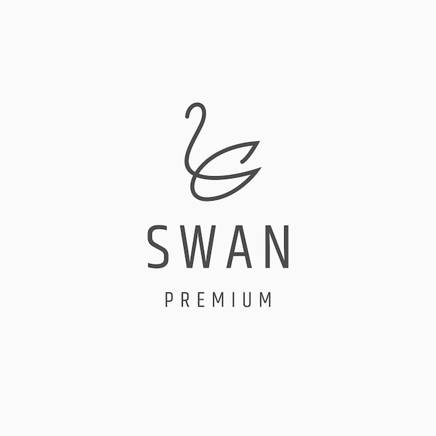 Swan logo icon design template