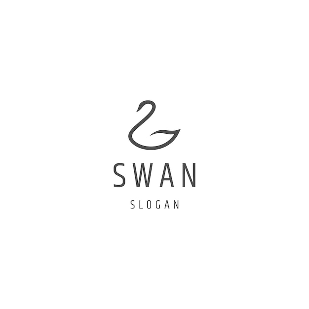 Swan logo icon design template