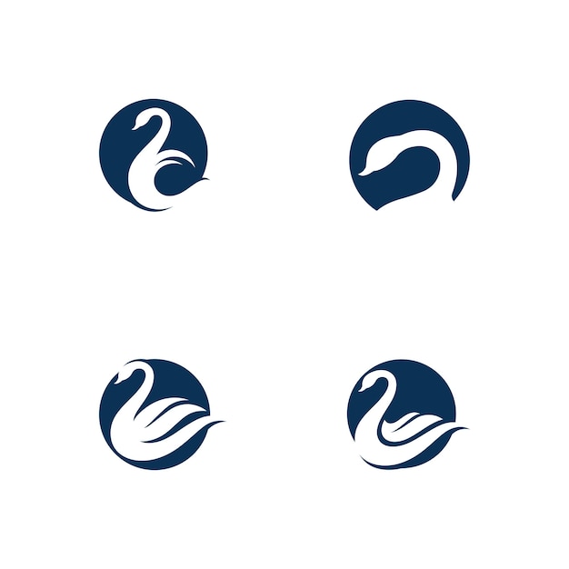 Swan Logo icon vector illustration symbol