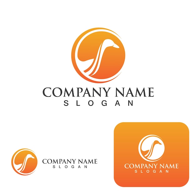 Swan logo and symbol vector elements