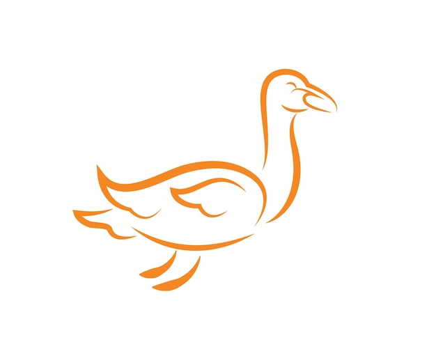 Swan logo Template vector illustration