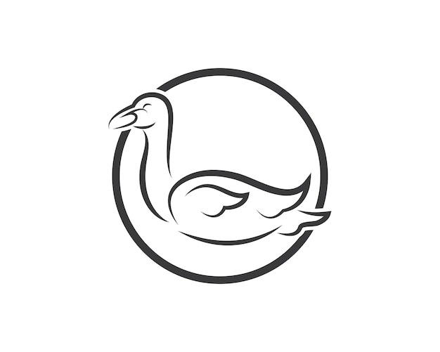 Swan logo Template vector illustration