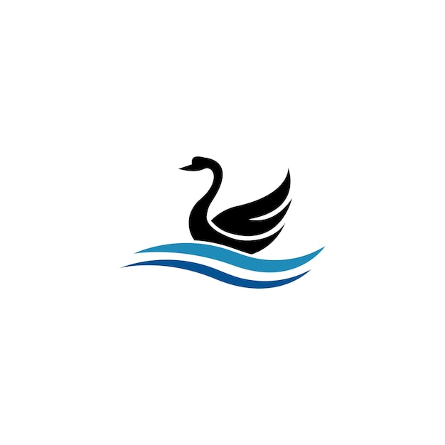 Swan logo Template vector illustration