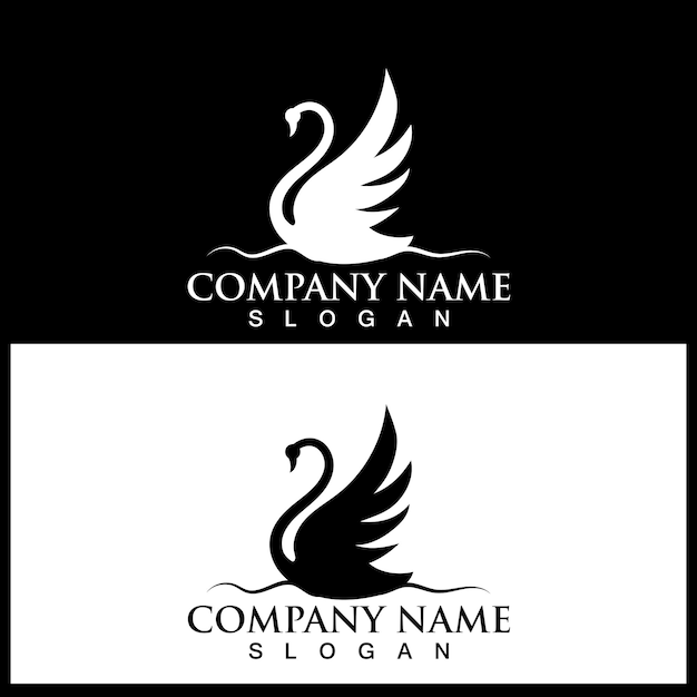 Swan logo vector template