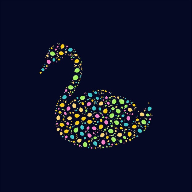 swan pop art design