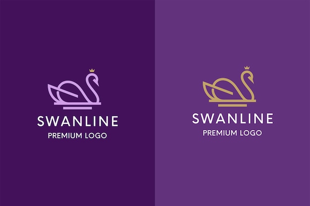 Swan princess premium logo template