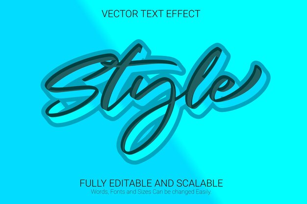 swan text-effect editable blue color text style