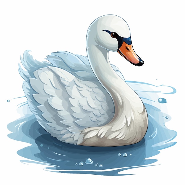 Swan vector cute