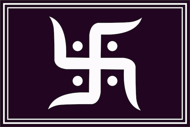 Vector swastik symbol of hindu religion