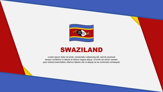 Swaziland Flag Abstract Background Design Template Swaziland Independence Day Banner Cartoon Vector Illustration Swaziland Independence Day