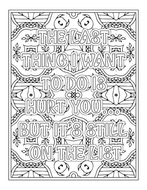 Swear Word Quotes Coloring Pages For Coloring Book