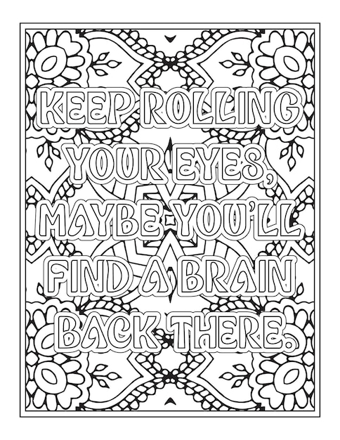 Swear Word Quotes Coloring Pages For Coloring Book