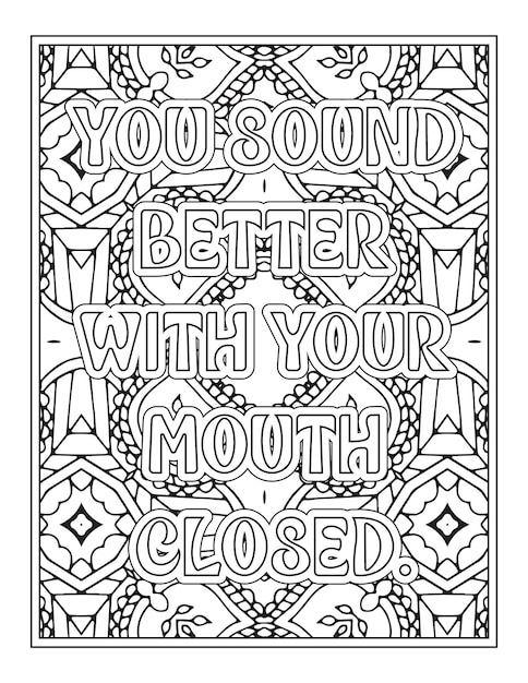 Swear Word Quotes Coloring Pages For Coloring Book