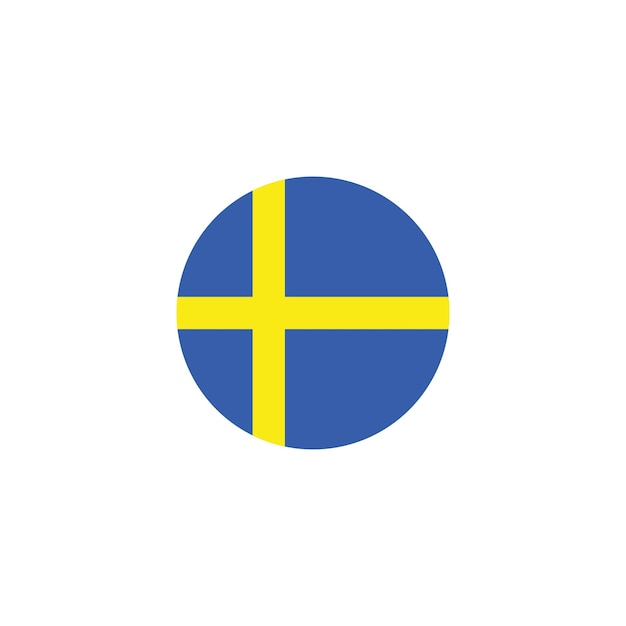 Sweden flag icon vector illustration design template