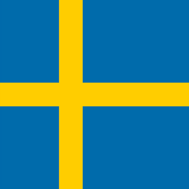 Vector sweden flag official colors vector illustration