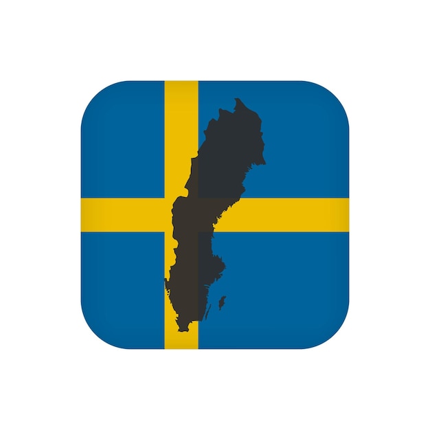 Sweden flag official colors Vector illustration