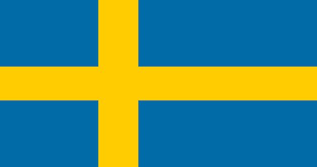 Vector sweden flag in vector