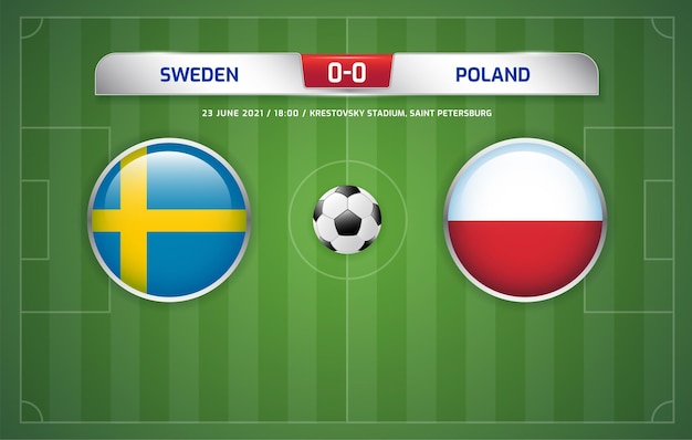 Sweden vs Poland scoreboard broadcast football tournament 2020 Groups E