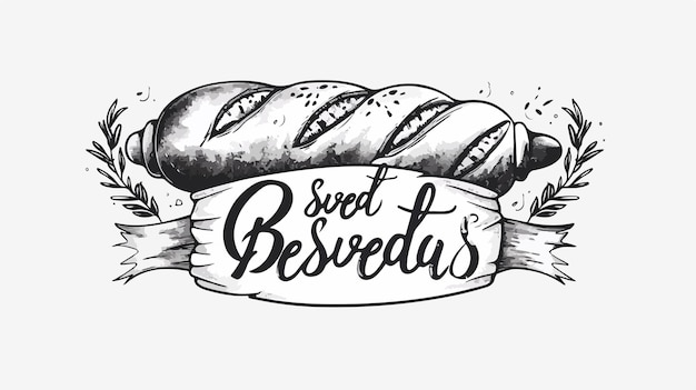 Vector sweet bakery rolling pin logo vector illustration