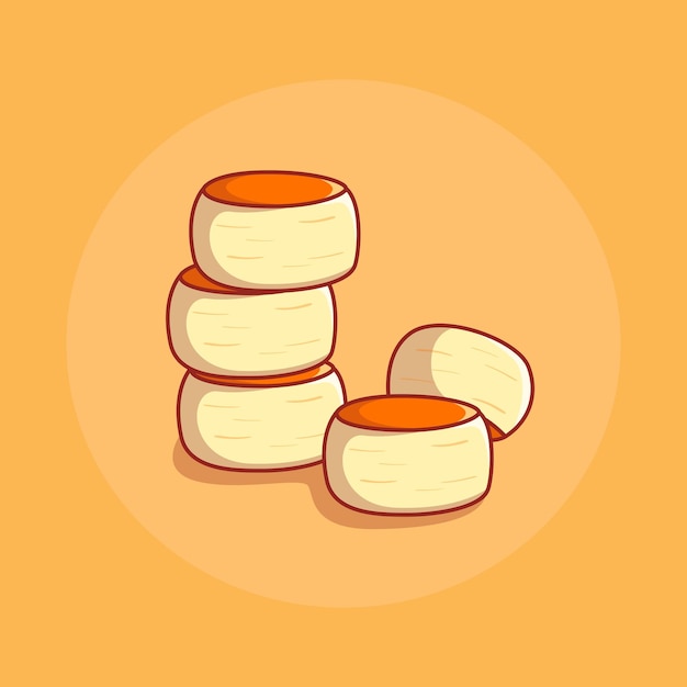 sweet bakpia indonesian food illustration flat design