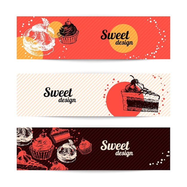 Vector sweet banners