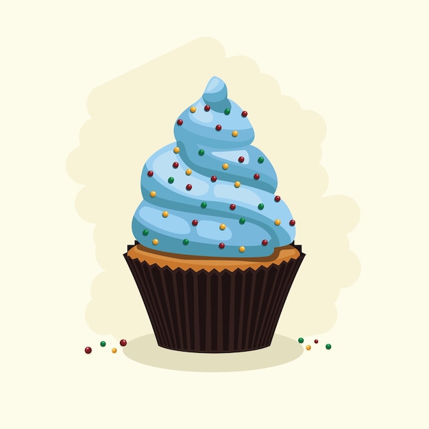 Sweet blue cupcake