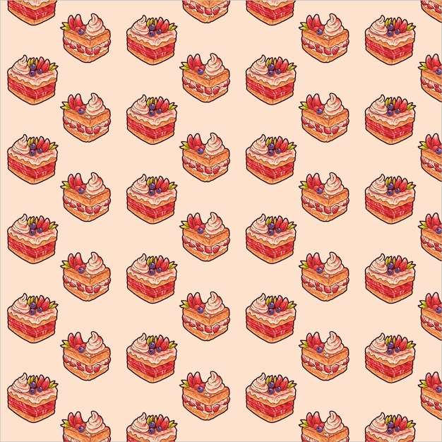 sweet cake pattern vector design