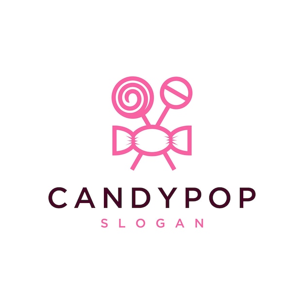 sweet candy logo design template