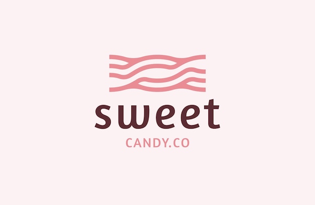 Sweet candy logo icon design template flat vector