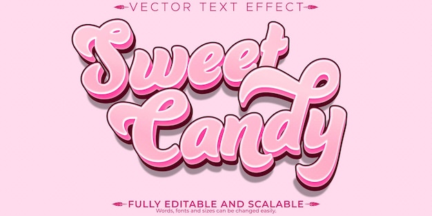 Sweet candy text effect editable sugar and sweet text style