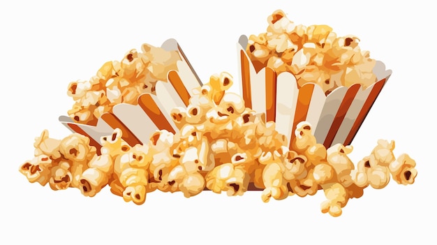 Vector sweet caramel popcorn cartoon vector illustration