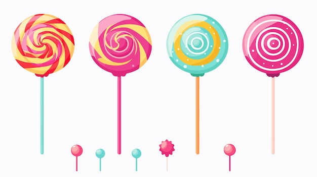 Vector sweet cartoon candy party wink vector illustration