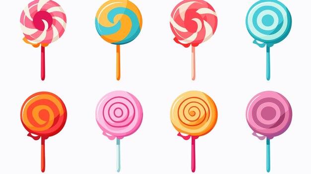 Vector sweet cartoon candy party wink vector illustration