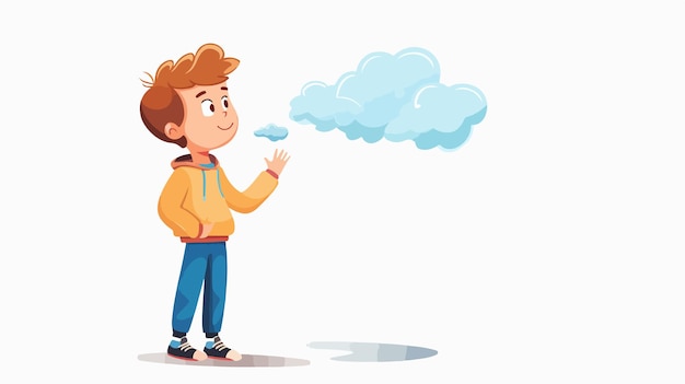 Sweet Child Catching Cloud Playful and Imaginative Concept for Creative Projects