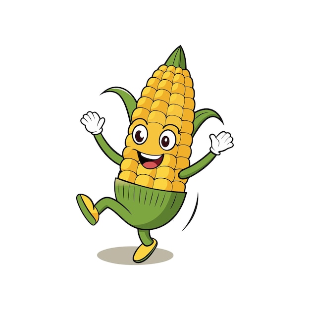 Vector sweet corn character