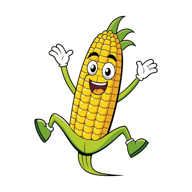 Vector sweet corn character