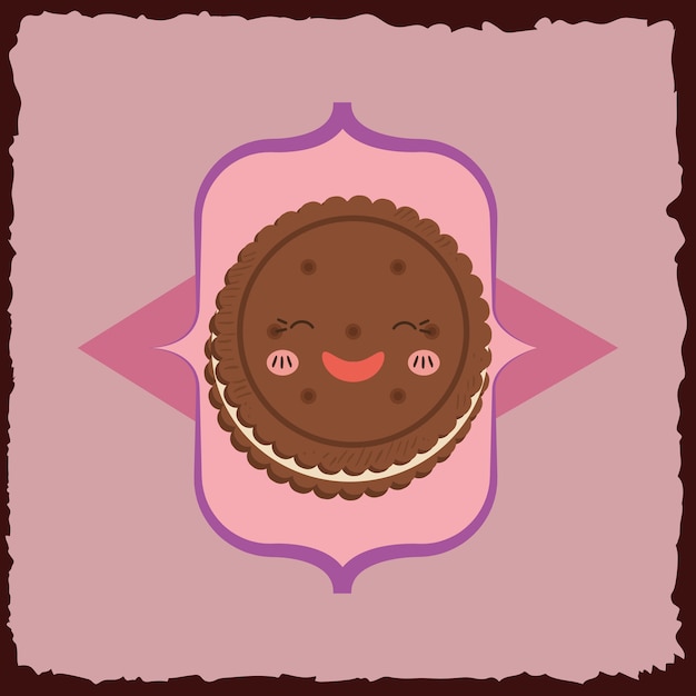 Sweet dessert cartoon icon 