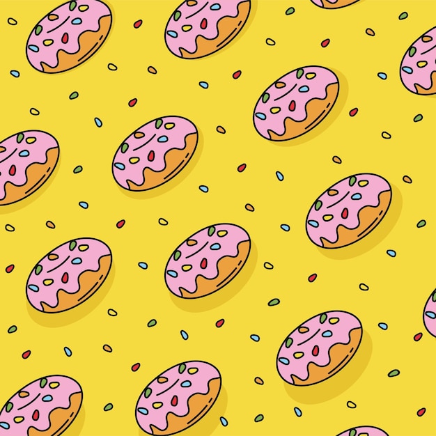 Sweet and dessert donuts background