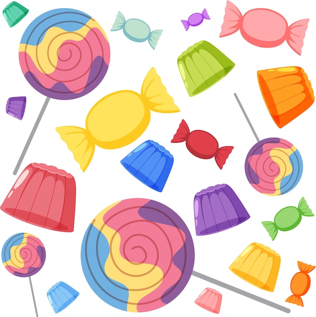 Sweet dessert seamless pattern