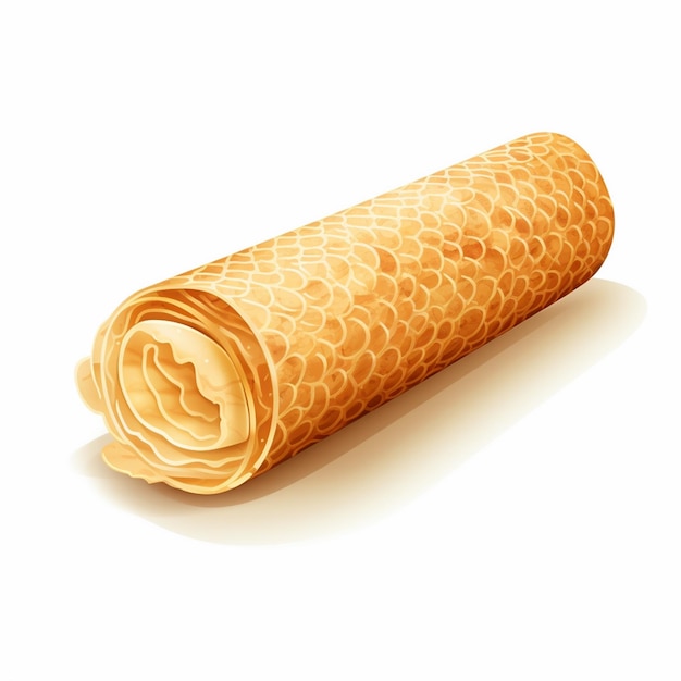 sweet dessert wafer chocolate cream food snack roll cookie tasty biscuit illustration st